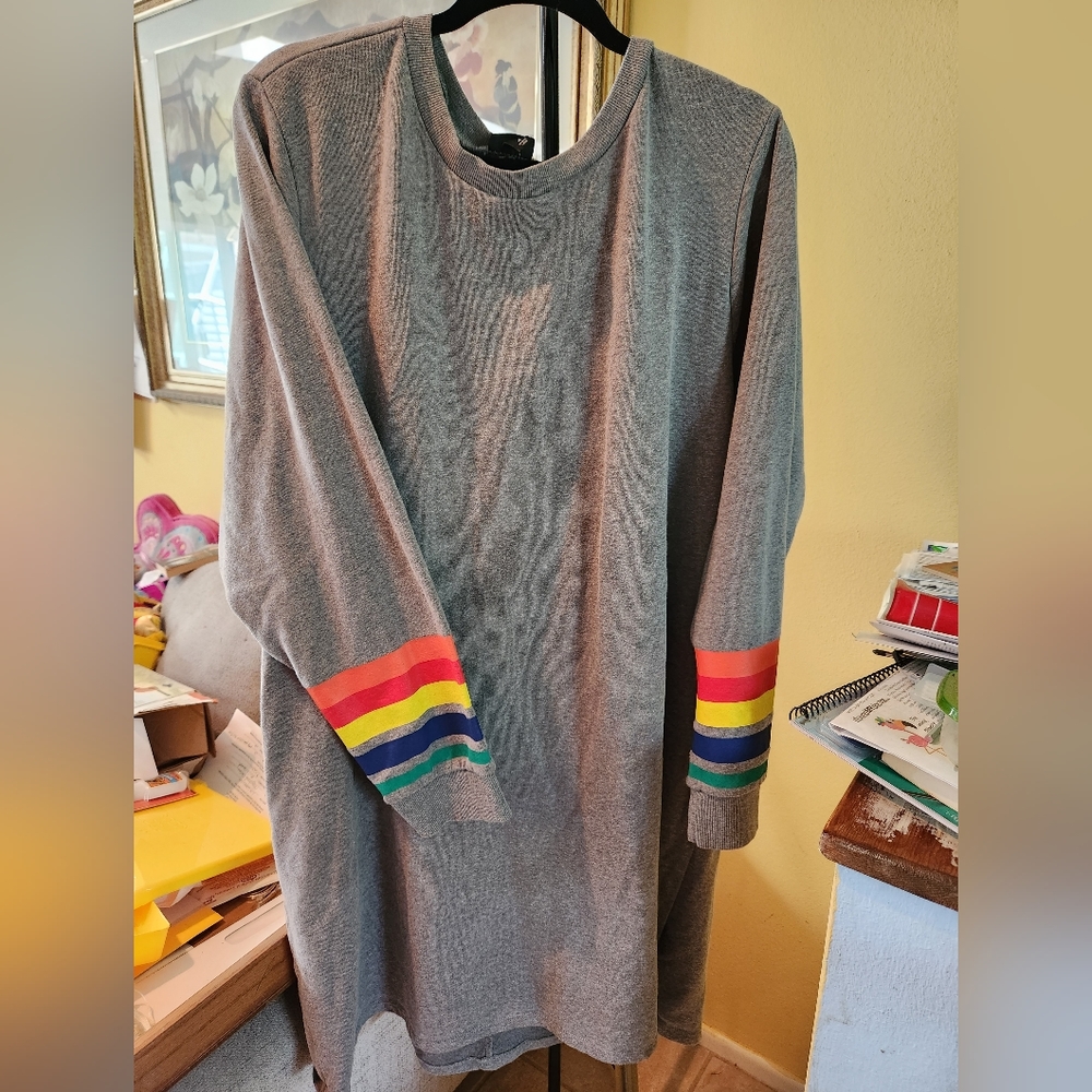Grey sweatshirt dress